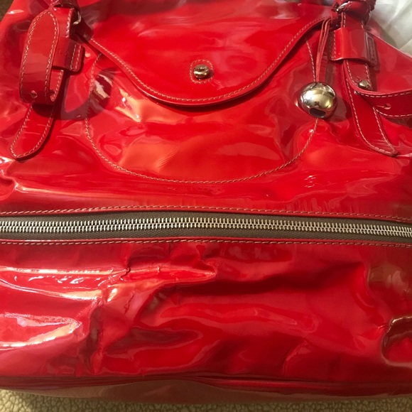 💕 Authentic FURLA REd Patent Leather- Rare 🌹💕 - Picture 12 of 13